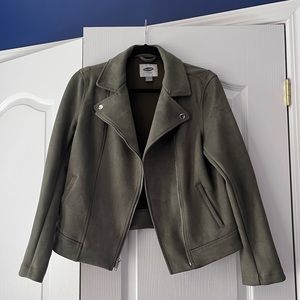 Old Navy faux suede moto jacket